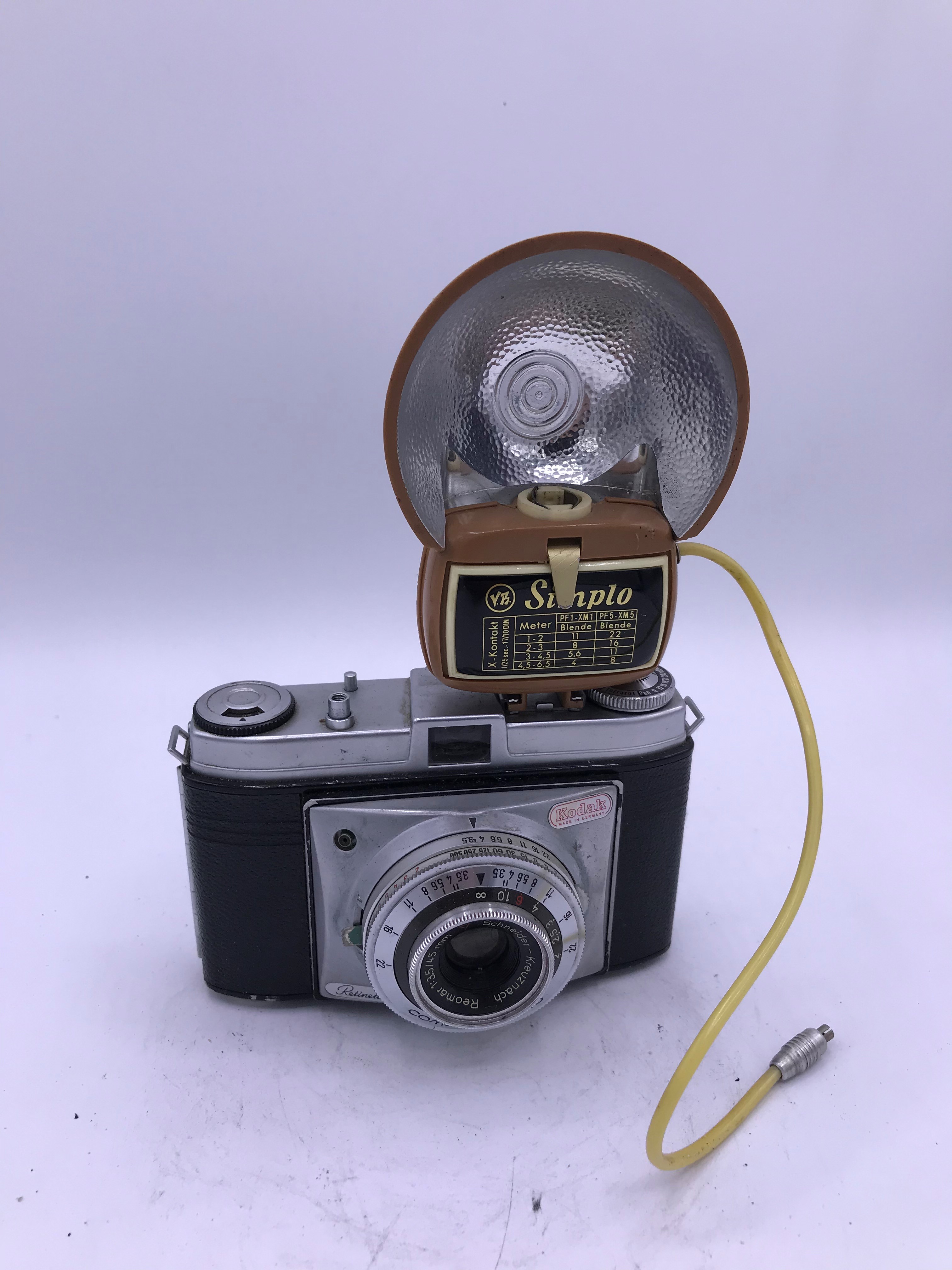 Kodak Retinette met opzet lampjes flits
